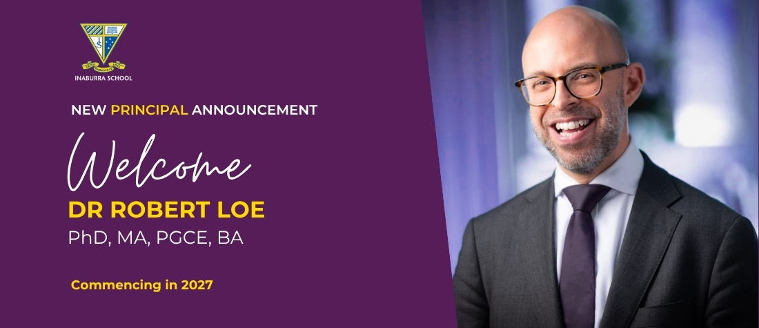Inaburra announces Dr Robert Loe as new Principal for 2